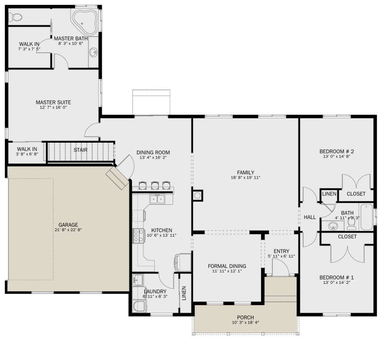 House Plan House Plan #31520 Drawing 1