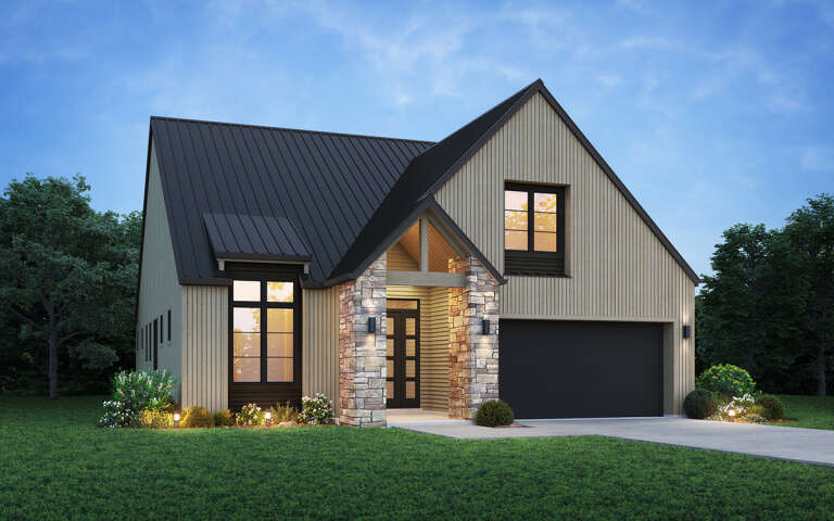 House Plan House Plan #31524 Angled Front Elevation