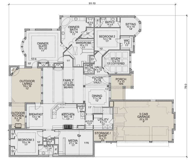 House Plan House Plan #31525 Drawing 1