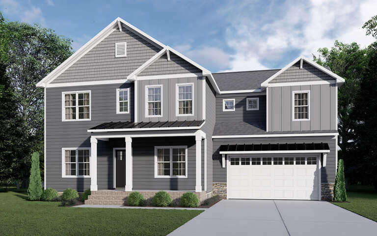 House Plan House Plan #31527 Angled Front Elevation