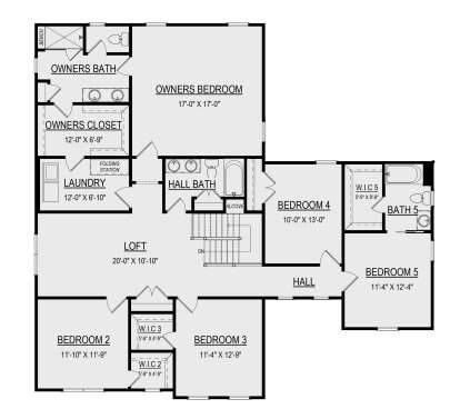 Second Floor for House Plan #6261-00018