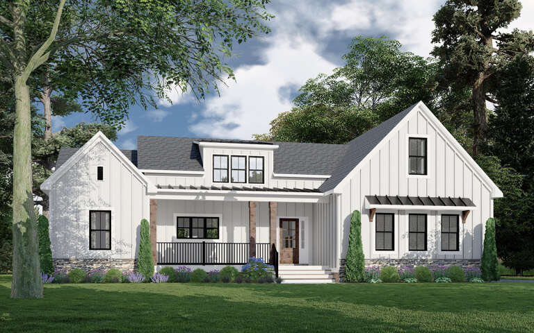 House Plan House Plan #31529 Angled Front Elevation