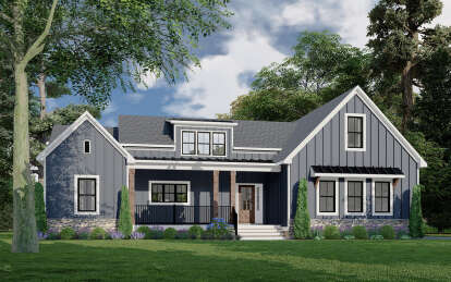 Modern Farmhouse House Plan #6261-00020 Elevation Photo