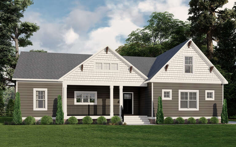 House Plan House Plan #31535 Angled Front Elevation