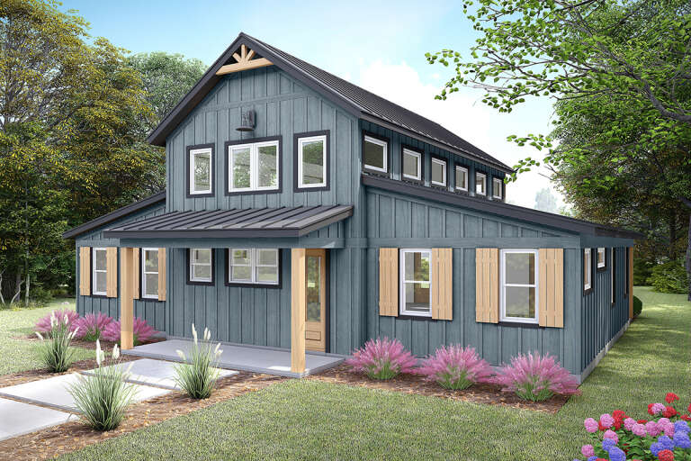 House Plan House Plan #31537 Angled Front Elevation