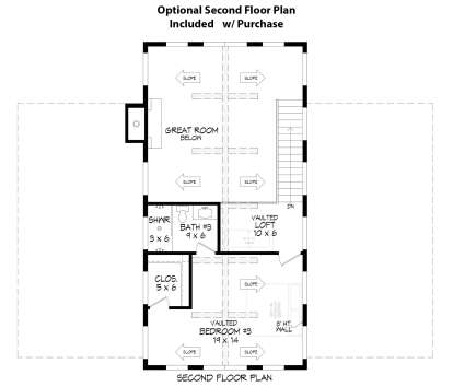 Optional Second Floor  for House Plan #940-01151