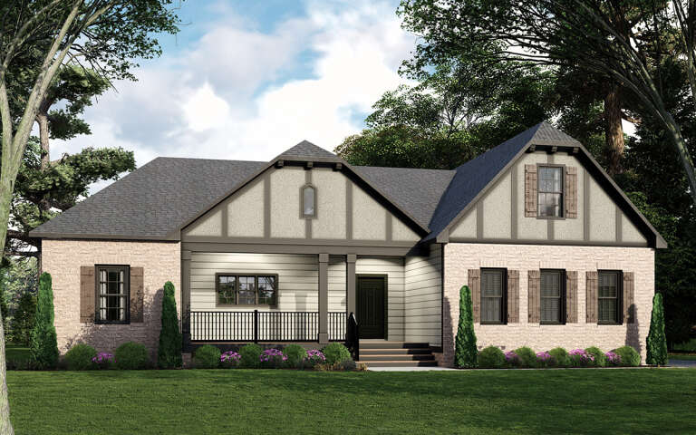 House Plan House Plan #31538 Angled Front Elevation