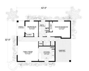 Floorplan 1 for House Plan #168-00001