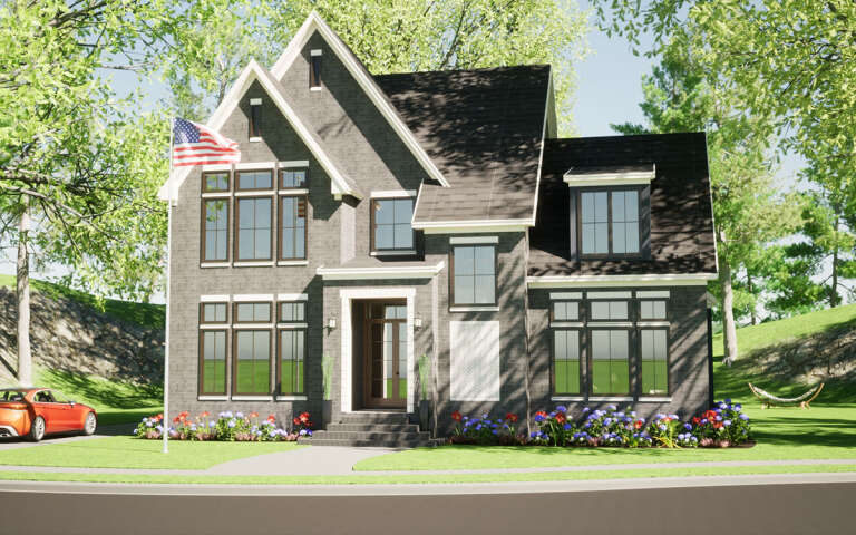 House Plan House Plan #31545 Angled Front Elevation