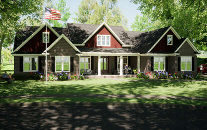Modern Farmhouse House Plan #1070-00310 Elevation Photo