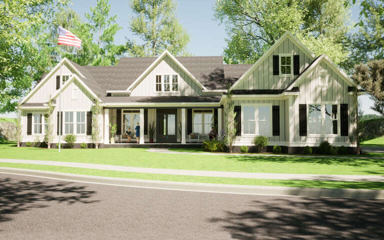 House Plan House Plan #31547 Angled Front Elevation