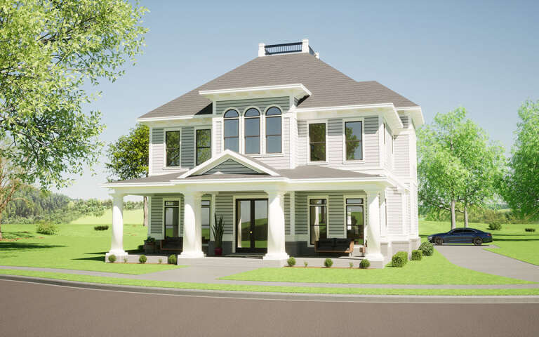 House Plan House Plan #31548 Angled Front Elevation