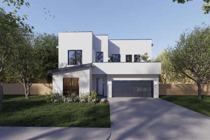 Modern House Plan #9185-00024 Elevation Photo