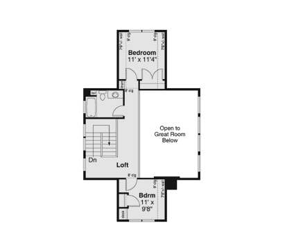 Second Floor for House Plan #035-01097