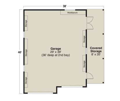 Garage Floor for House Plan #035-01098