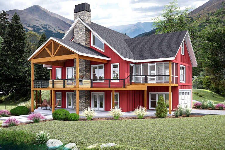 House Plan House Plan #31555 Angled Front Elevation