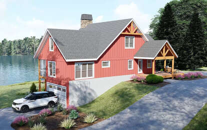 Lake Front House Plan #940-01152 Elevation Photo