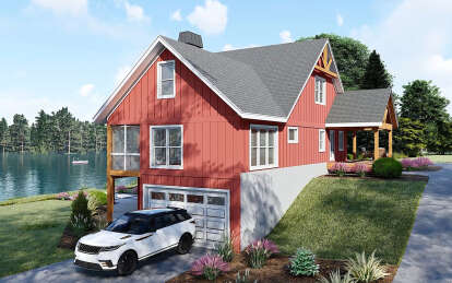 Lake Front House Plan #940-01152 Elevation Photo