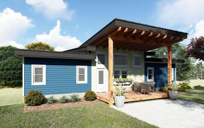 Lake Front House Plan #940-01154 Elevation Photo
