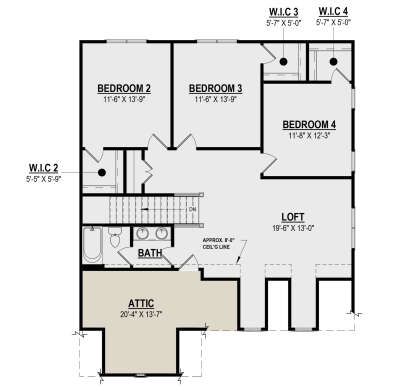 Second Floor for House Plan #6261-00026