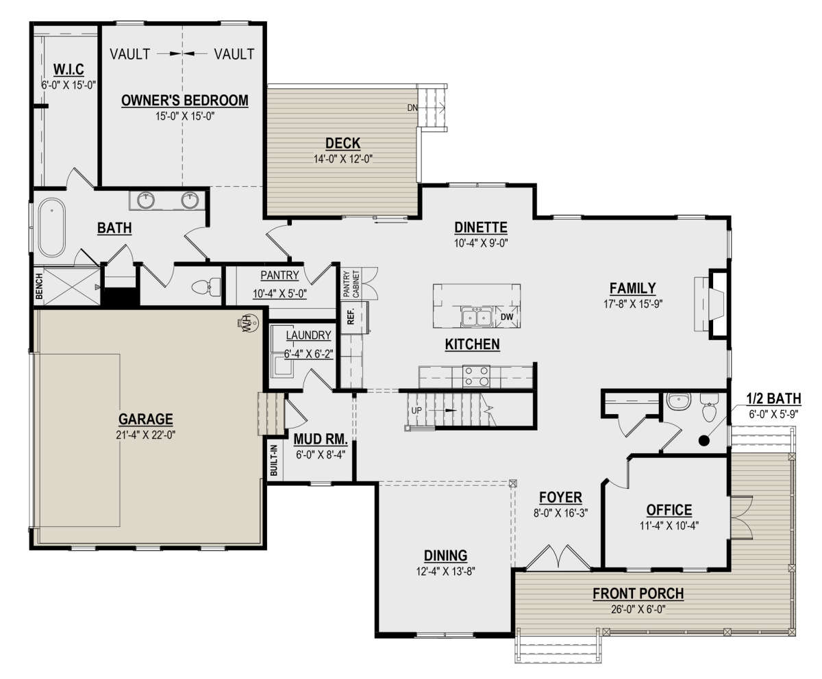 Modern Farmhouse Plan: 2,963 Square Feet, 4 Bedrooms, 2.5