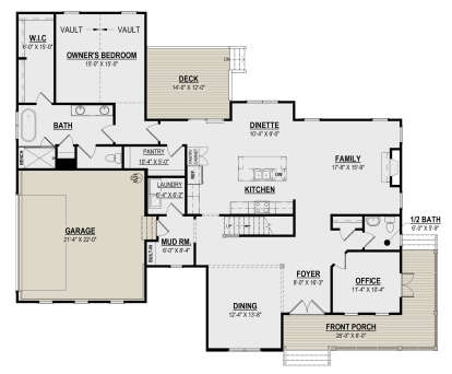 Main Floor  for House Plan #6261-00027