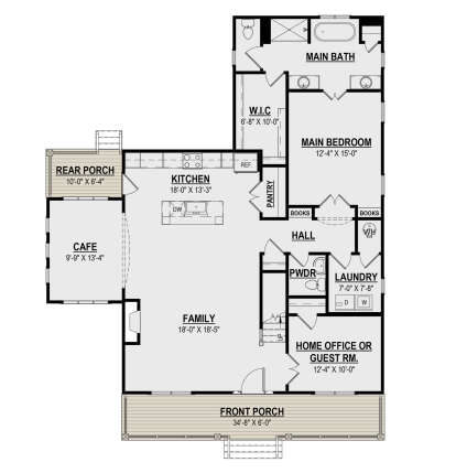 Main Floor  for House Plan #6261-00028