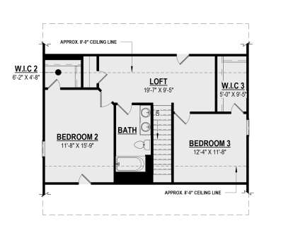 Second Floor for House Plan #6261-00028