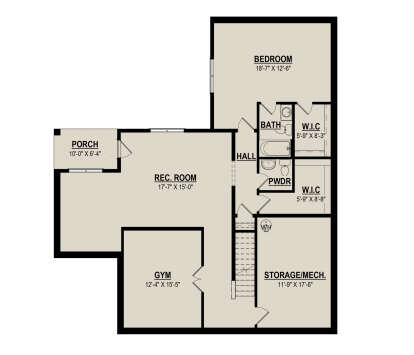 Basement for House Plan #6261-00028