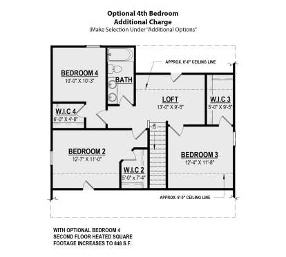 Optional Bedroom for House Plan #6261-00028