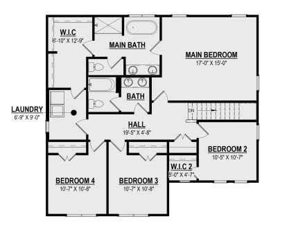 Second Floor for House Plan #6261-00029