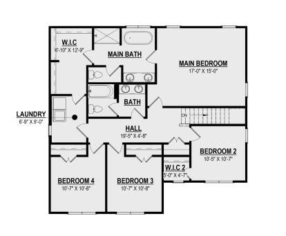 Second Floor for House Plan #6261-00030