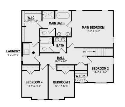 Second Floor for House Plan #6261-00031