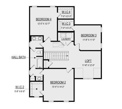 Second Floor for House Plan #6261-00032