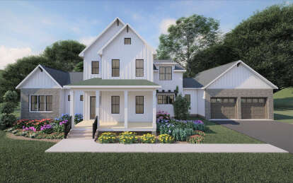Modern Farmhouse House Plan #6261-00033 Elevation Photo
