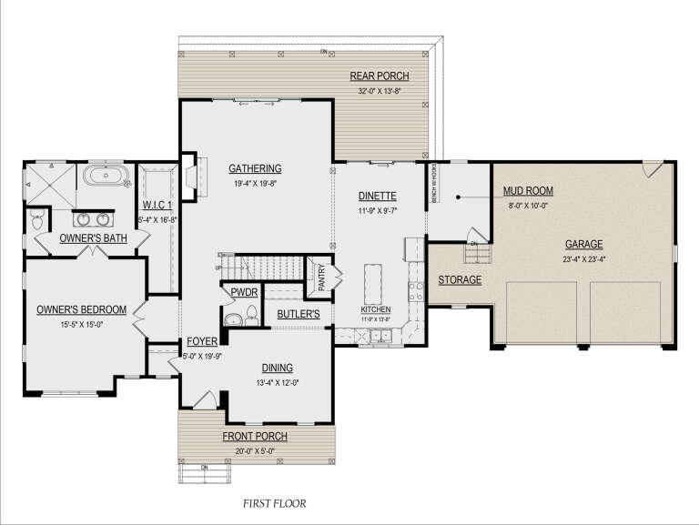 House Plan House Plan #31566 Drawing 1