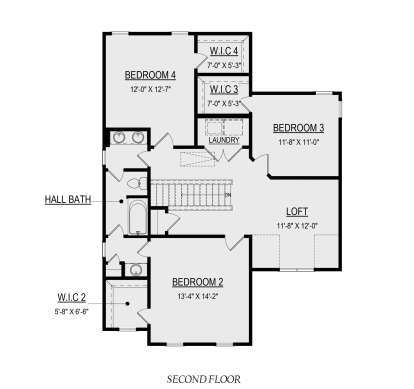 Second Floor for House Plan #6261-00033