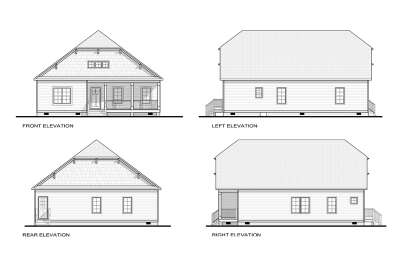 Cottage House Plan #6261-00036 Elevation Photo