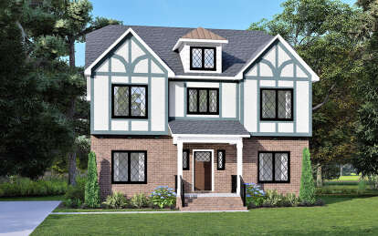 Tudor House Plan #6261-00037 Elevation Photo