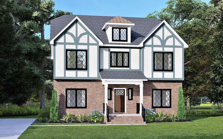 House Plan House Plan #31570 Angled Front Elevation