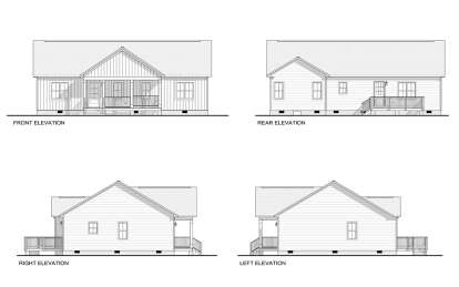Ranch House Plan #6261-00040 Elevation Photo