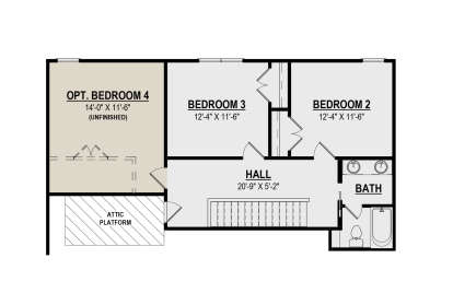 Second Floor for House Plan #6261-00041
