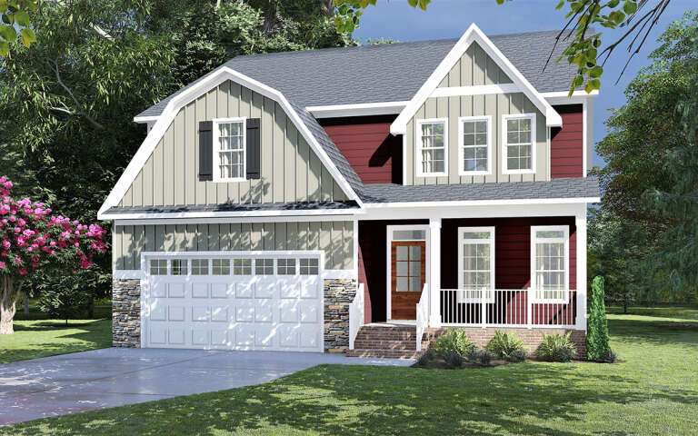 House Plan House Plan #31578 Angled Front Elevation