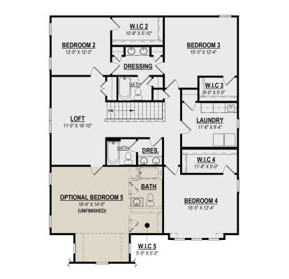 Second Floor for House Plan #6261-00043