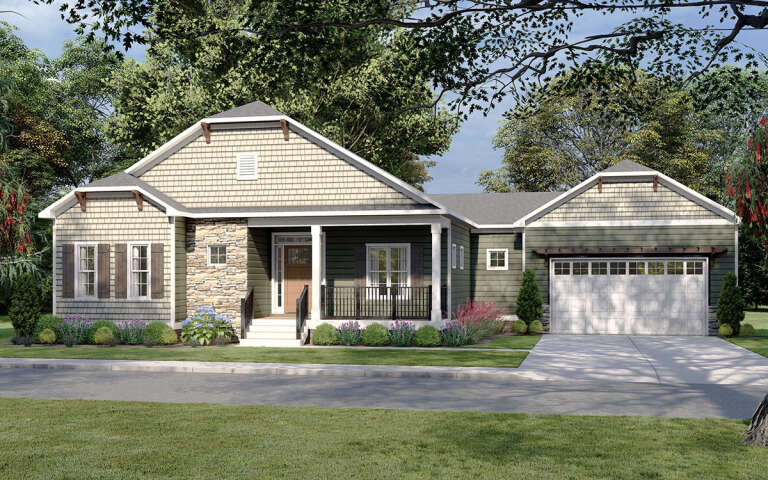 House Plan House Plan #31579 Angled Front Elevation