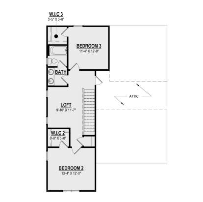 Second Floor for House Plan #6261-00045