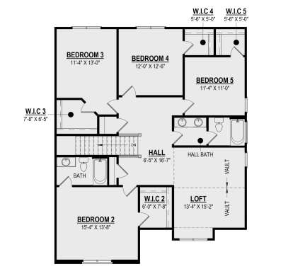 Second Floor for House Plan #6261-00046