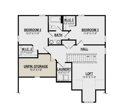 Second Floor for House Plan #6261-00049