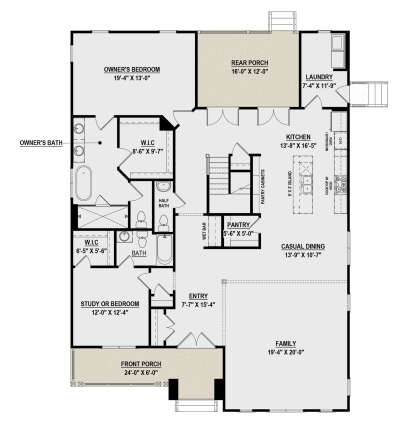 Main Floor  for House Plan #6261-00051