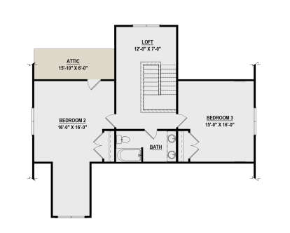 Second Floor for House Plan #6261-00051